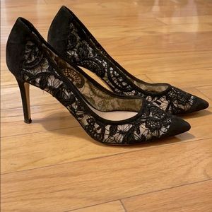 Gianvito Rossi lace suede heels size 39.5